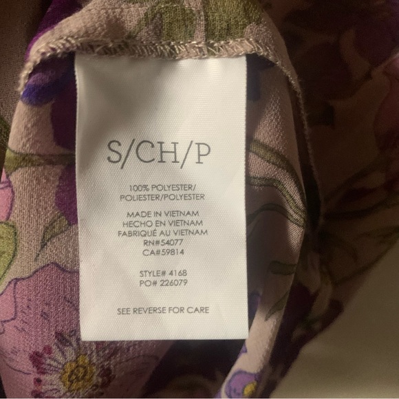 🥀FLASH SALE Cabi Trifle Sheer Flirty Floral Sleeveless Button Down Ruffled - Picture 6 of 9